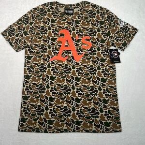 New Era MLB Oakland A’s Camo Cotton Baseball‎ T-shirt NWT Men Medium